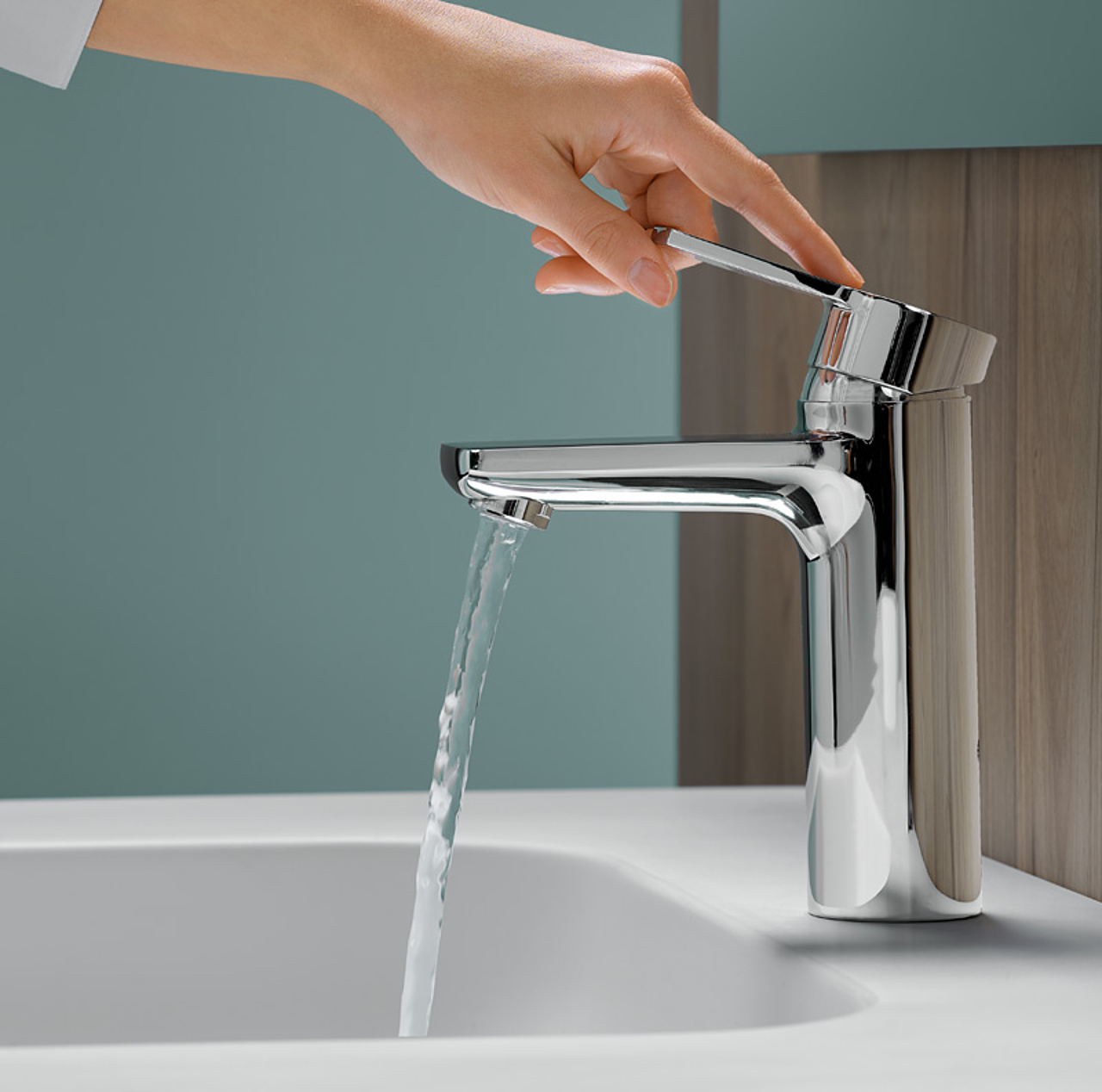 WimTec-Proof-E4_Manuelle-Waschtischarmatur-mit-intelligenter-Freispuelautomatik